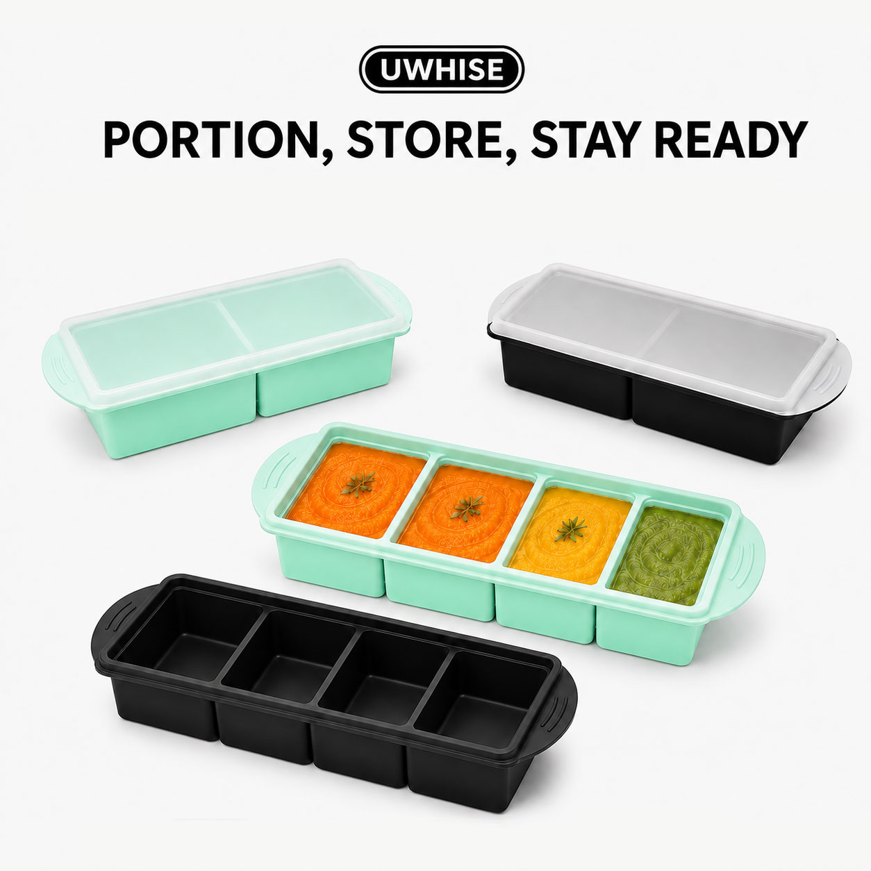 Meal Prep Template - Uwhise Silikon Çorba Dondurma Tepsisi Bebek