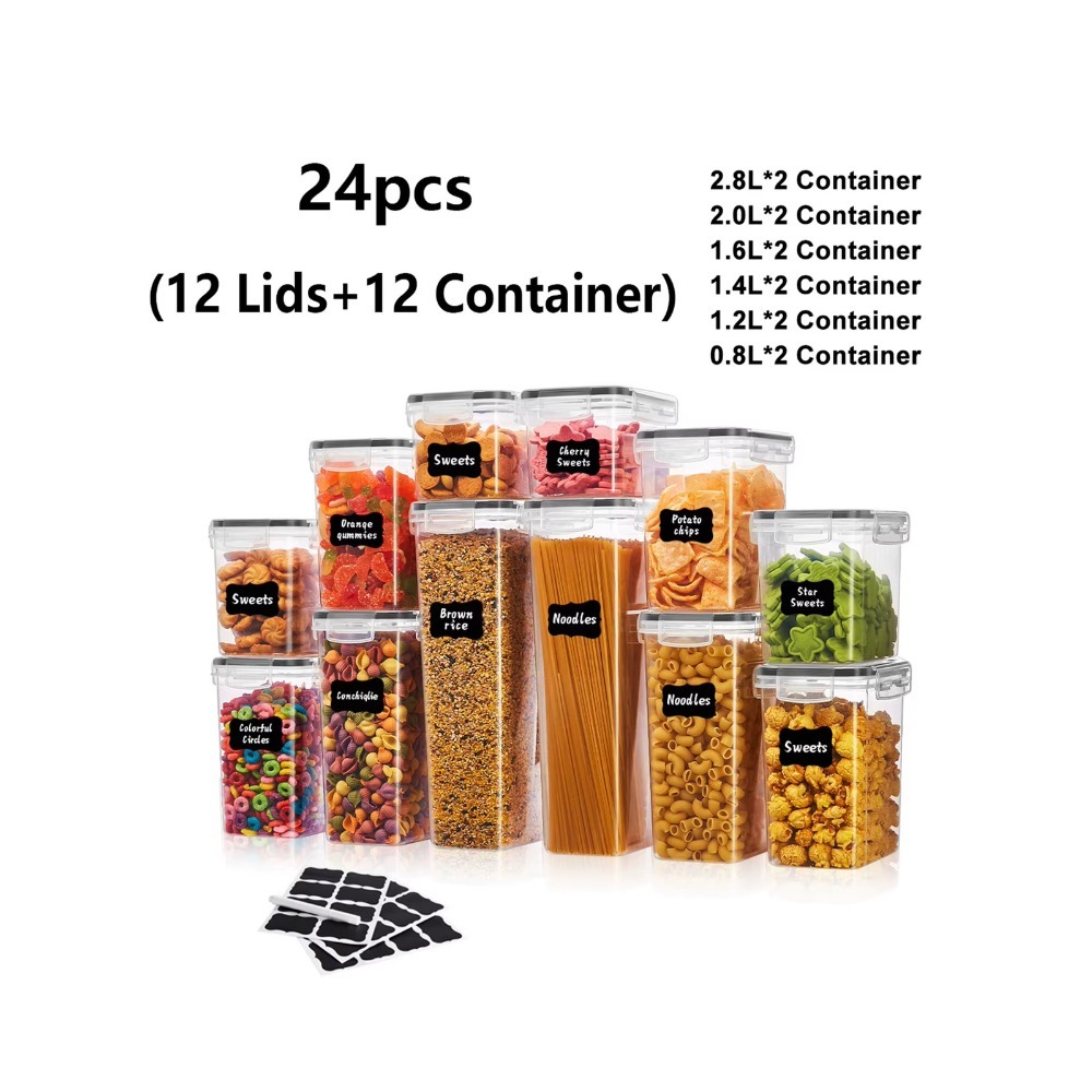 Meal Prep With Rice - 24 Adet Hava Geçirmez Kapaklı, Sızdırmaz,