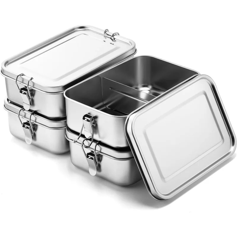 Meal Prep Bowl - 304 Paslanmaz Çelik 1200/2400ml Öğle Yemeği