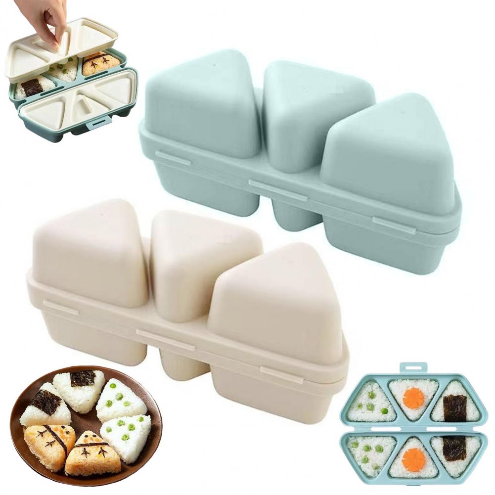 Meal Prep With Rice - 6 Bölmeli Üçgen Onigiri Kalıbı Bento