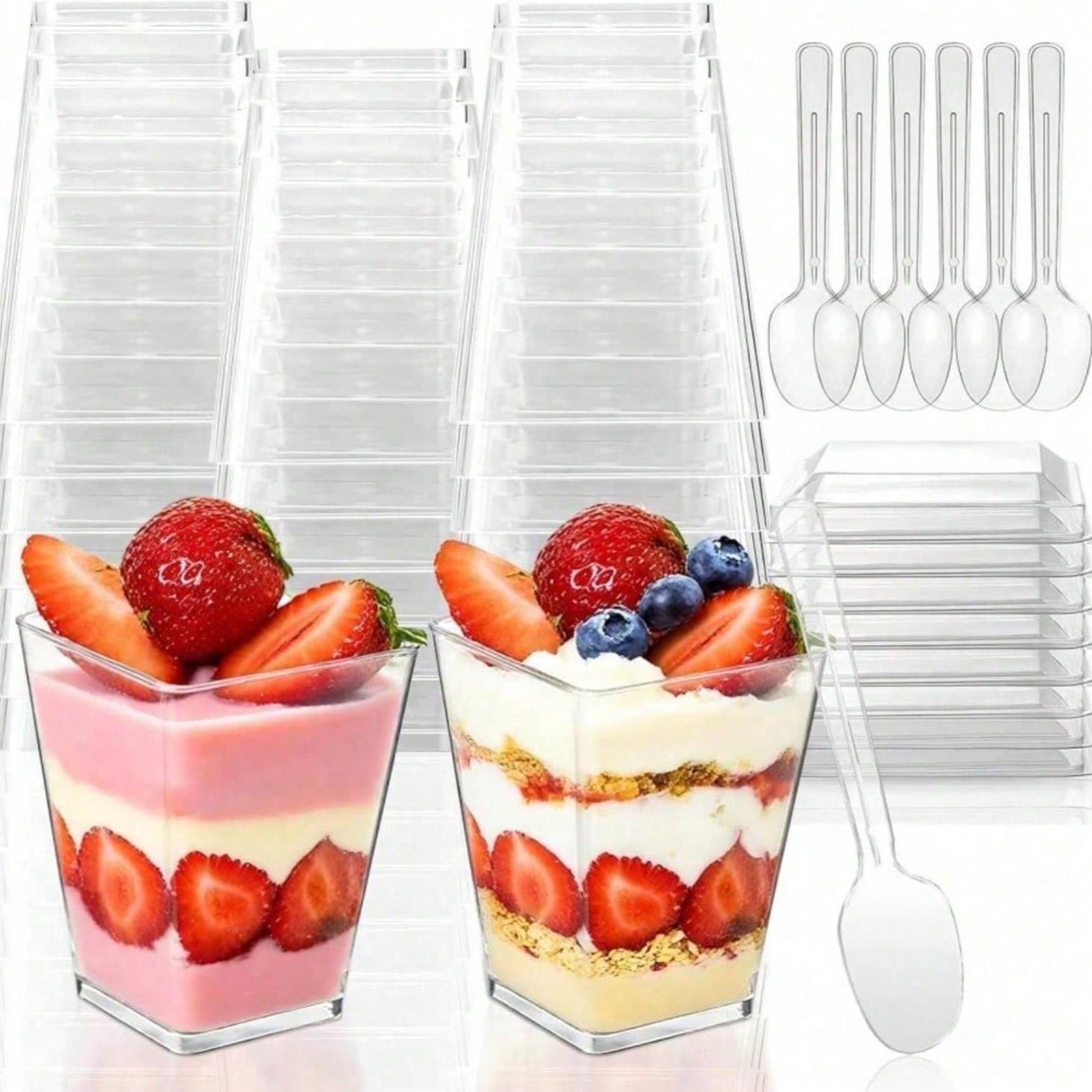 50 Adet 5 Oz Kare Şeffaf Plast - Meal Prep Template incelemesi ve fiyatı