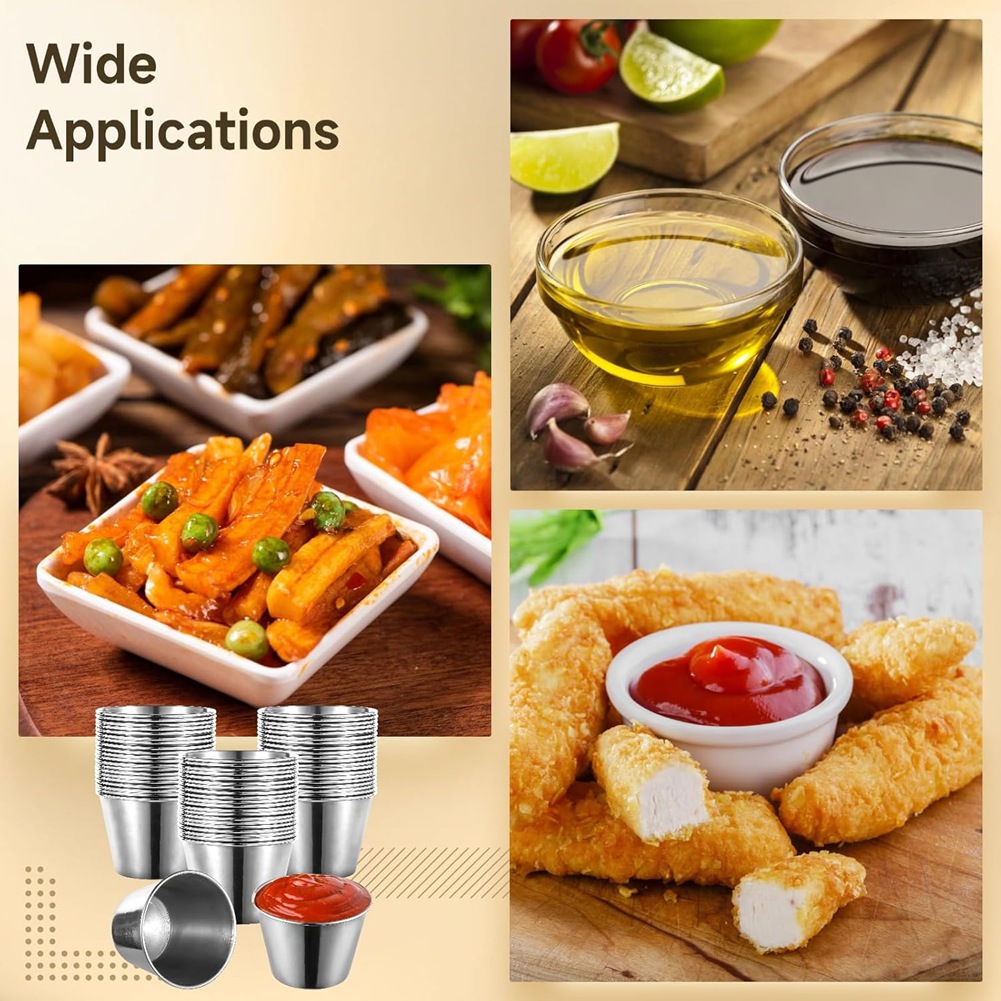 J1UL1N 60 Adet Paslanmaz Çelik - Sauce Dipping Cup incelemesi ve fiyatı