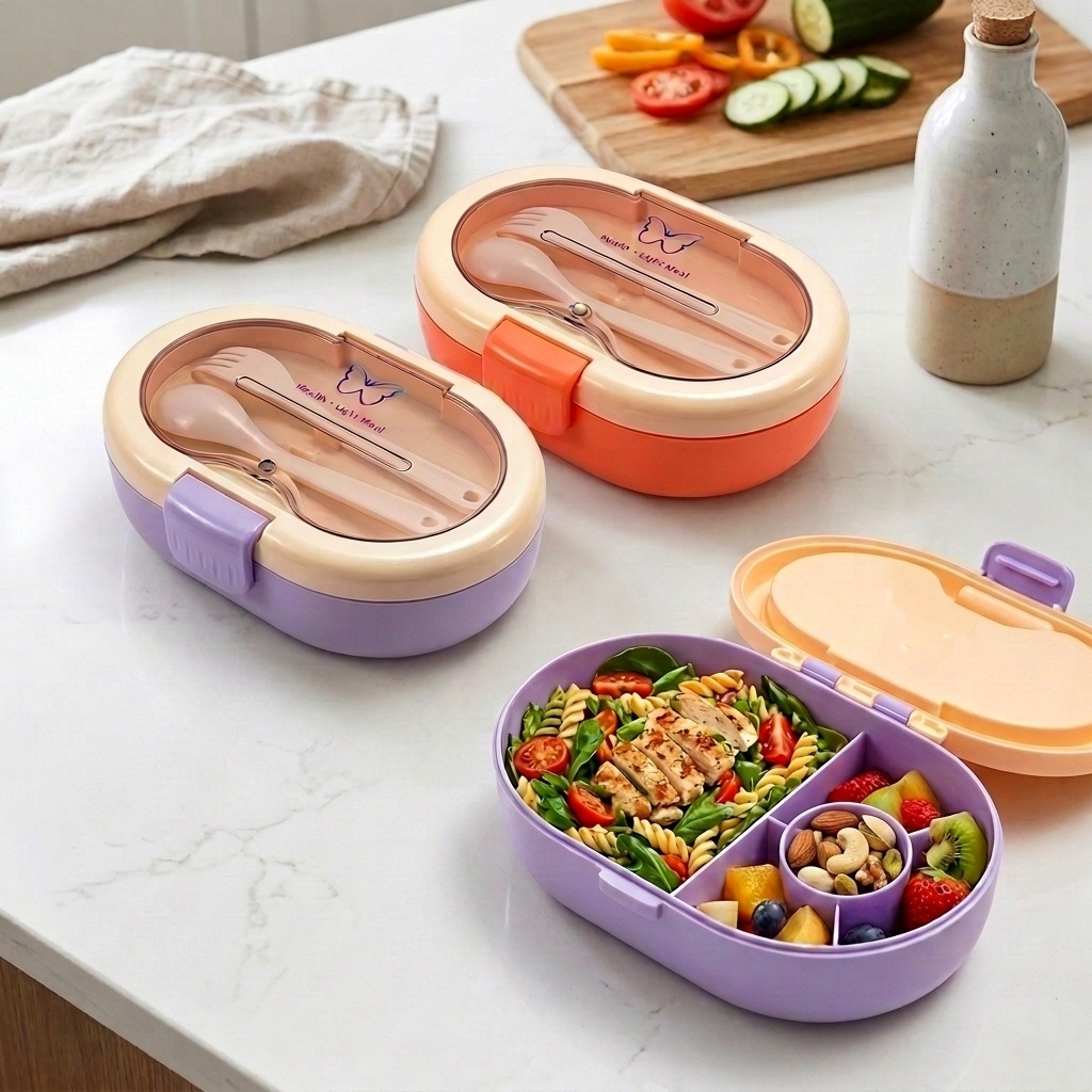 Bölmeli Plastik Bento Öğle Yem - Meal Prep Or Prep Meal incelemesi ve fiyatı