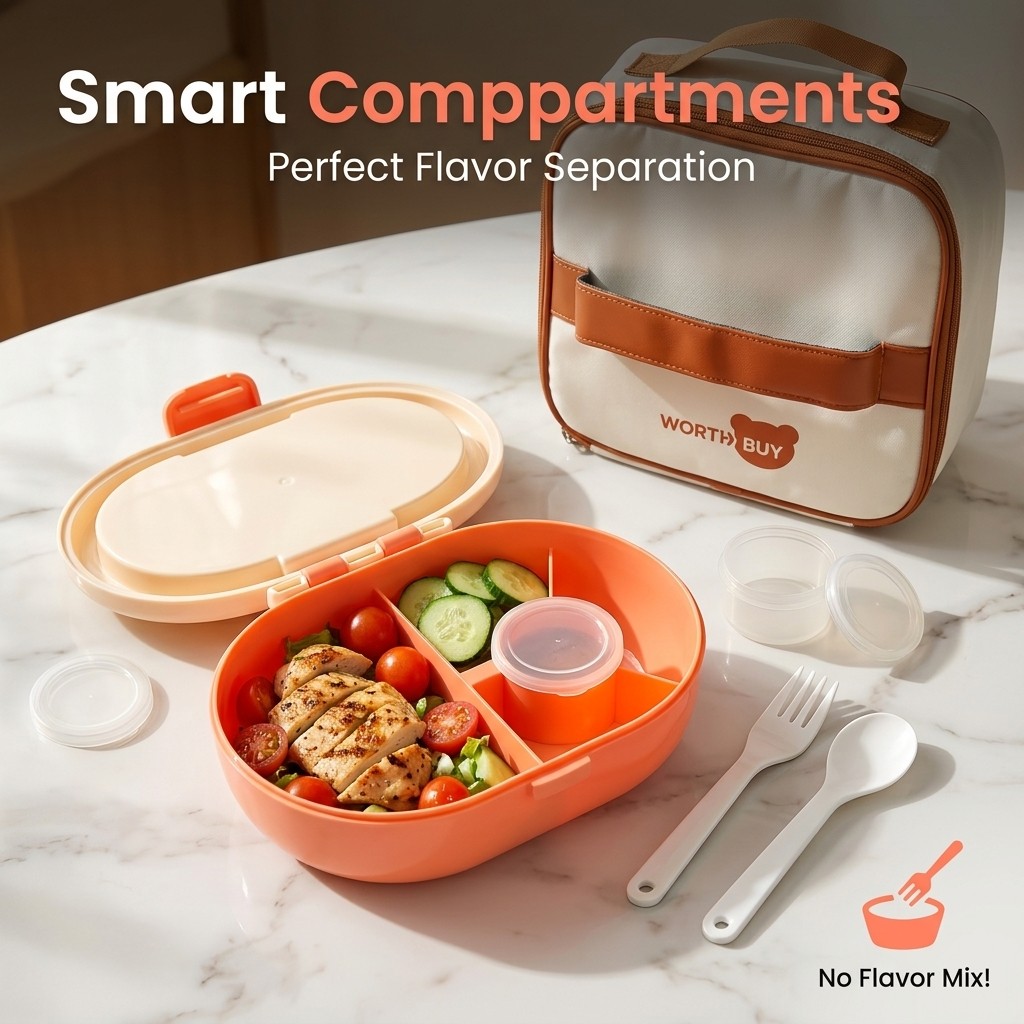 Bölmeli Plastik Bento Öğle Yem - Meal Prep Or Prep Meal incelemesi ve fiyatı
